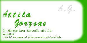 attila gorzsas business card