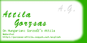 attila gorzsas business card